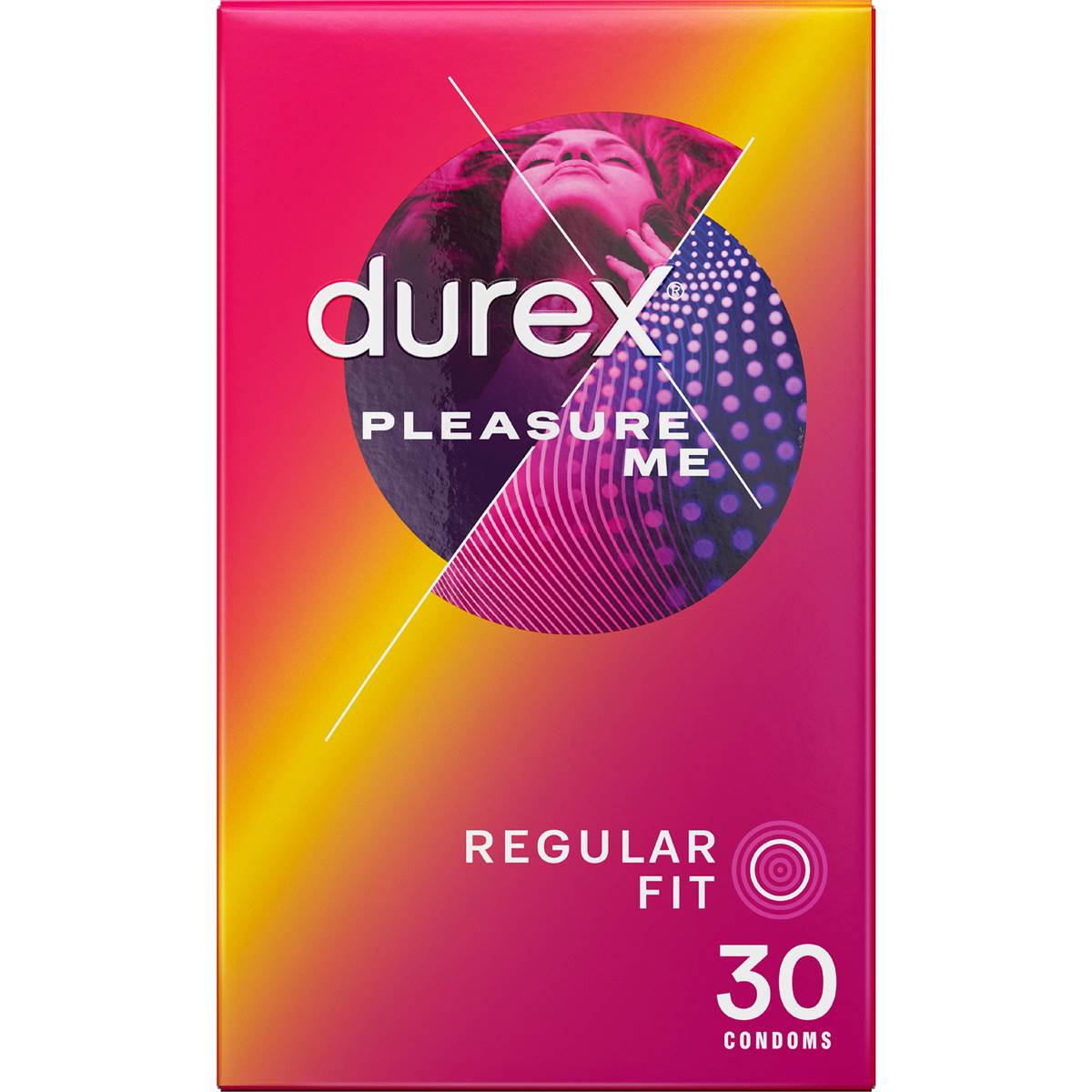 Durex Pleasure Me Ribbed & Dotted Regular Fit Condoms 30 Pack