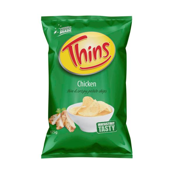 THINS POTATO CHIPS:CHICKEN:.:175 GRAM