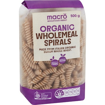 Macro Organic Wholemeal Spirals 500g