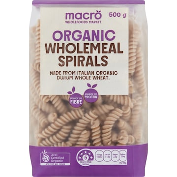 Macro Organic Wholemeal Spirals 500g