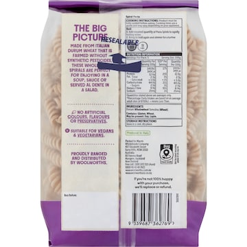 Macro Organic Wholemeal Spirals 500g