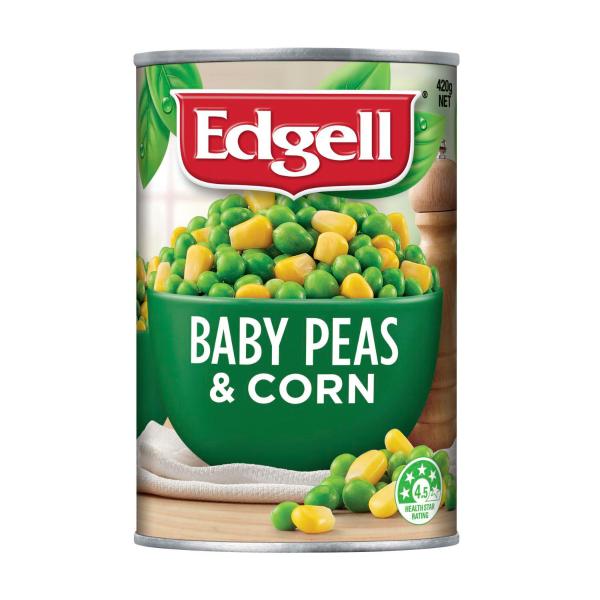 EDGELL BABY PEAS AND SWEET CORN 420G