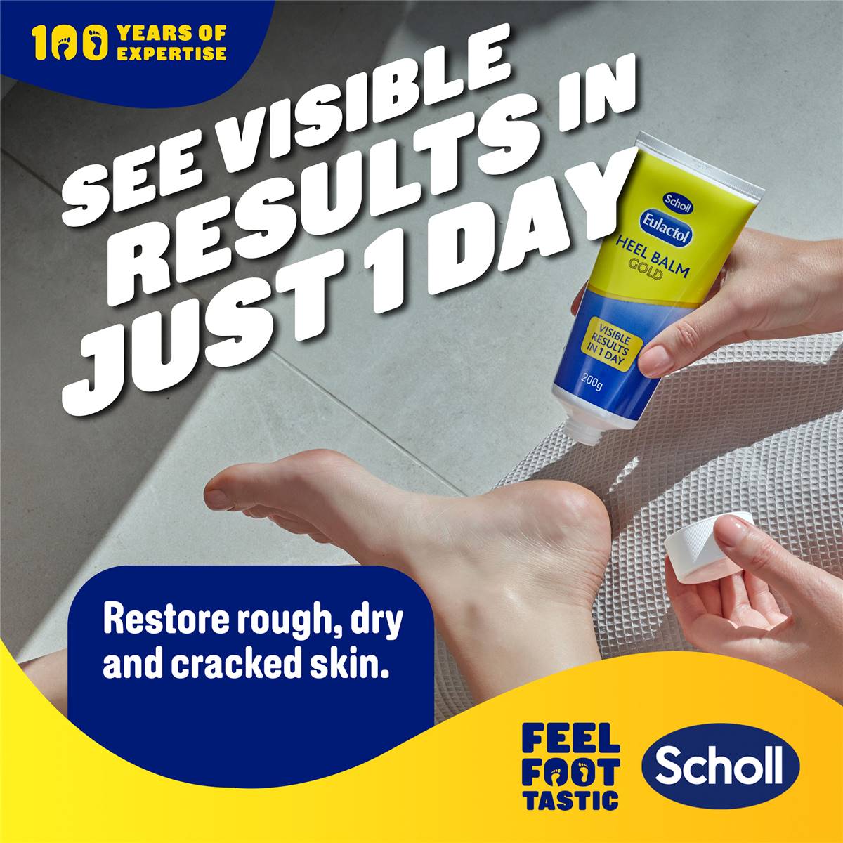 Scholl Eulactol Heel Balm Gold 200ml