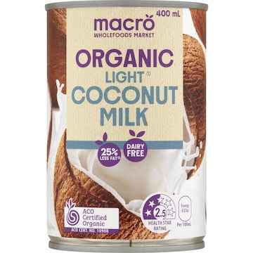Macro Organic Light Coconut Milk 400mL