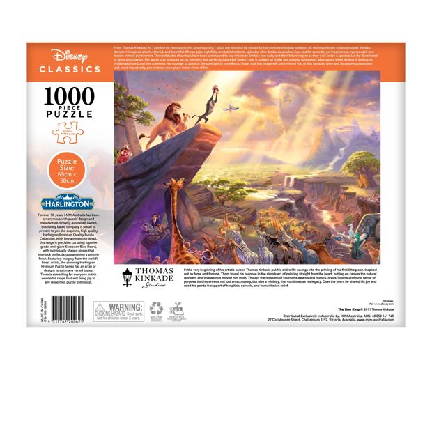 Harlington Kinkade Disney 1000 Piece Jigsaw Puzzle - Assorted*