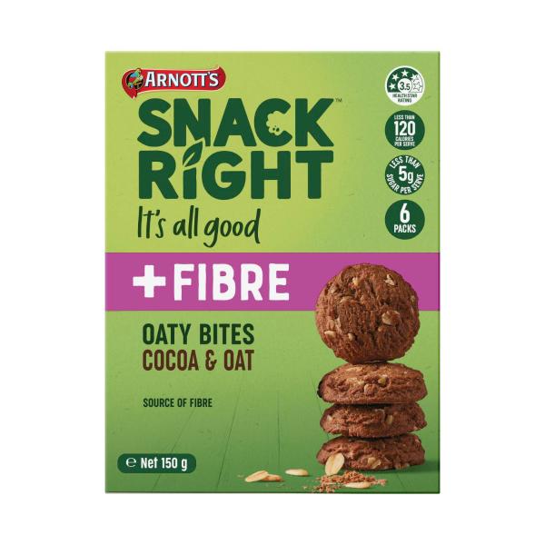 ARNOTTS SNACKRIGHT OATY BITES:COCOA:.:150 GRAM