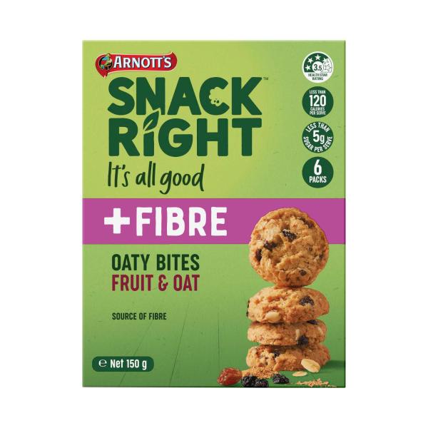 ARNOTTS SNACKRIGHT OATY BITES:FRUIT:.:150 GRAM