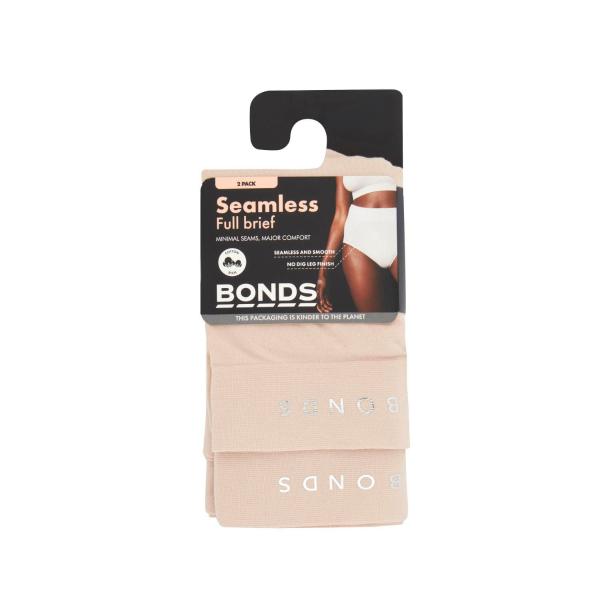 BONDS WOMENS SEAMLESS FULL BRIEF SIZE 14 2PK