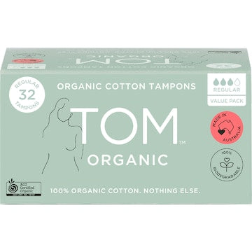 TOM Organic Bulk Tampons Regular 32 pack