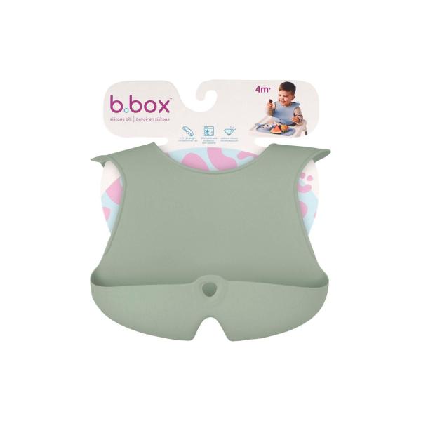 B.BOX SILICON FEEDING BABY BIB 1 EACH