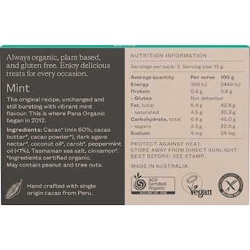 Pana Organic Mint Chocolate 45g