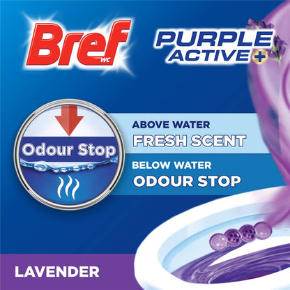 Bref Purple Active Lavender Toilet Cleaner Block 50g