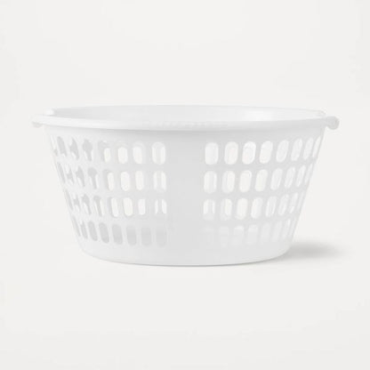 Oval Laundry Basket, White - Anko