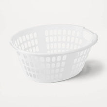 Oval Laundry Basket, White - Anko