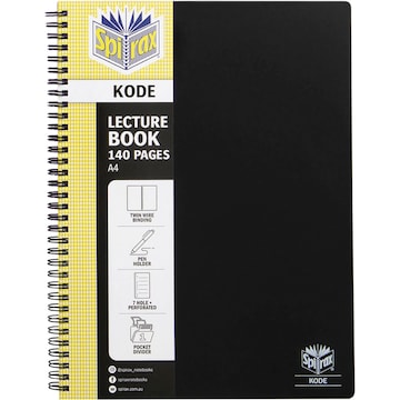 Spirax Kode A4 Lecture Notebook 140 Pages Assorted each