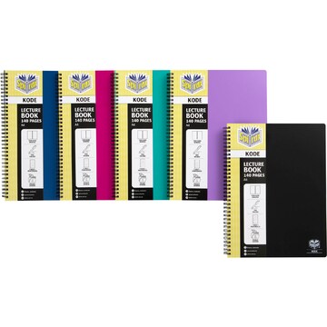 Spirax Kode A4 Lecture Notebook 140 Pages Assorted each