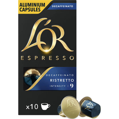 L'OR Espresso Decaf Ristretto Intensity 9 Coffee Pods 10 pack