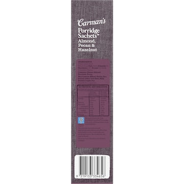 Carman's Porridge Sachets Almond, Pecan & Hazelnut 8 pack