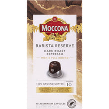 Moccona Barista Reserve Coffee Pods Dark Roast Espresso 10 pack