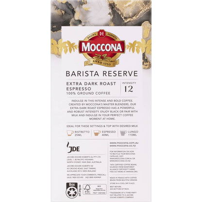 Moccona Barista Reserve Coffee Pods Extra Dark Roast Espresso 10 pack