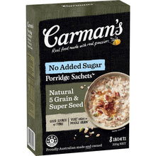 Carman's Porridge Sachets Natural 5 Grain & Super Seed 8 pack