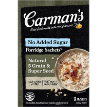 Carman's Porridge Sachets Natural 5 Grain & Super Seed 8 pack