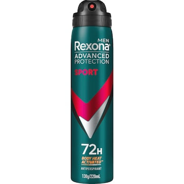 Rexona Men Advanced 72hr Deodorant Aerosol Sport 220mL