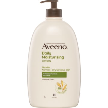 Aveeno Daily Moisturising Body Lotion Fragrance Free Sensitive Skin 1L