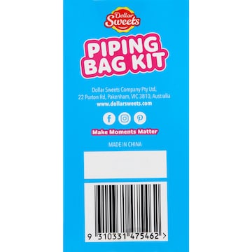 Dollar Sweets Piping Bag Kit 1 pc