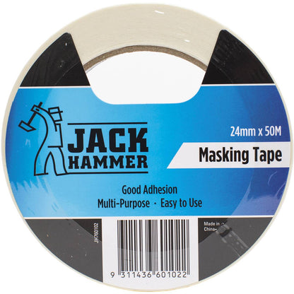 Jack Hammer Masking Tape 24mm x 50m Each