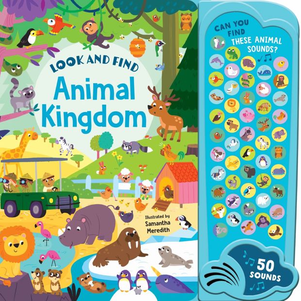 Look & Find - 50-Button Mega Sound Book - Animal Kingdom