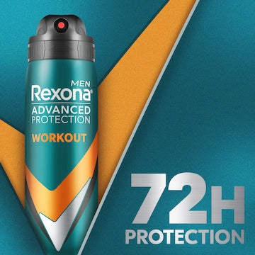 Rexona Men Advanced 72hr Deodorant Aerosol Workout 220mL