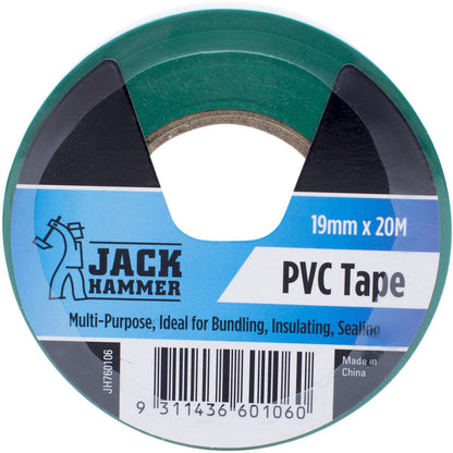 Jack Hammer Pvc Tape 19mm x 20m Each