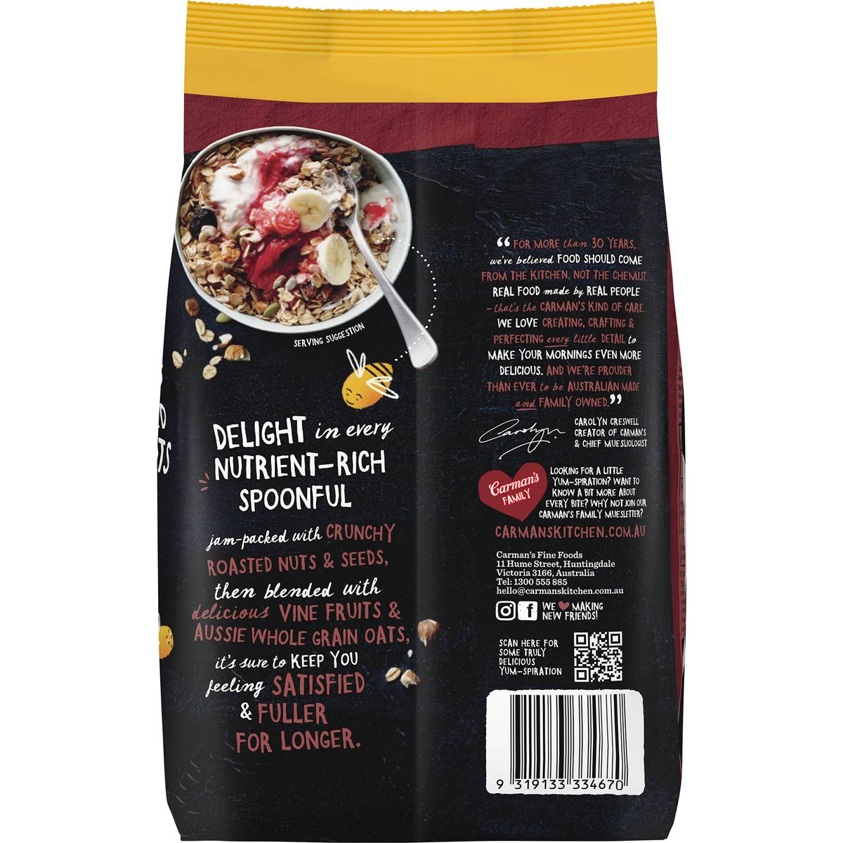 Carman's Muesli Toasted Classic Fruit & Nut 875g