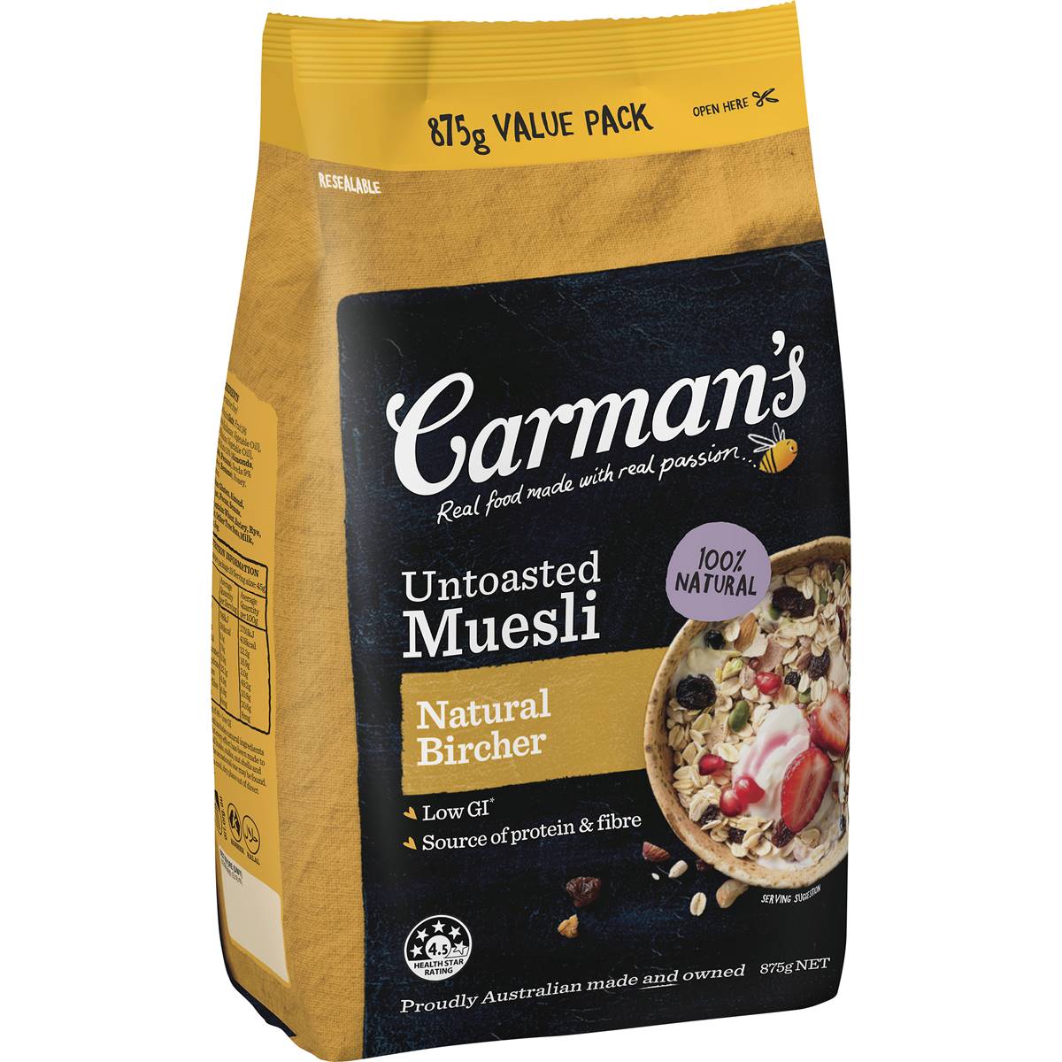 Carman's Muesli Natural Bircher 875g