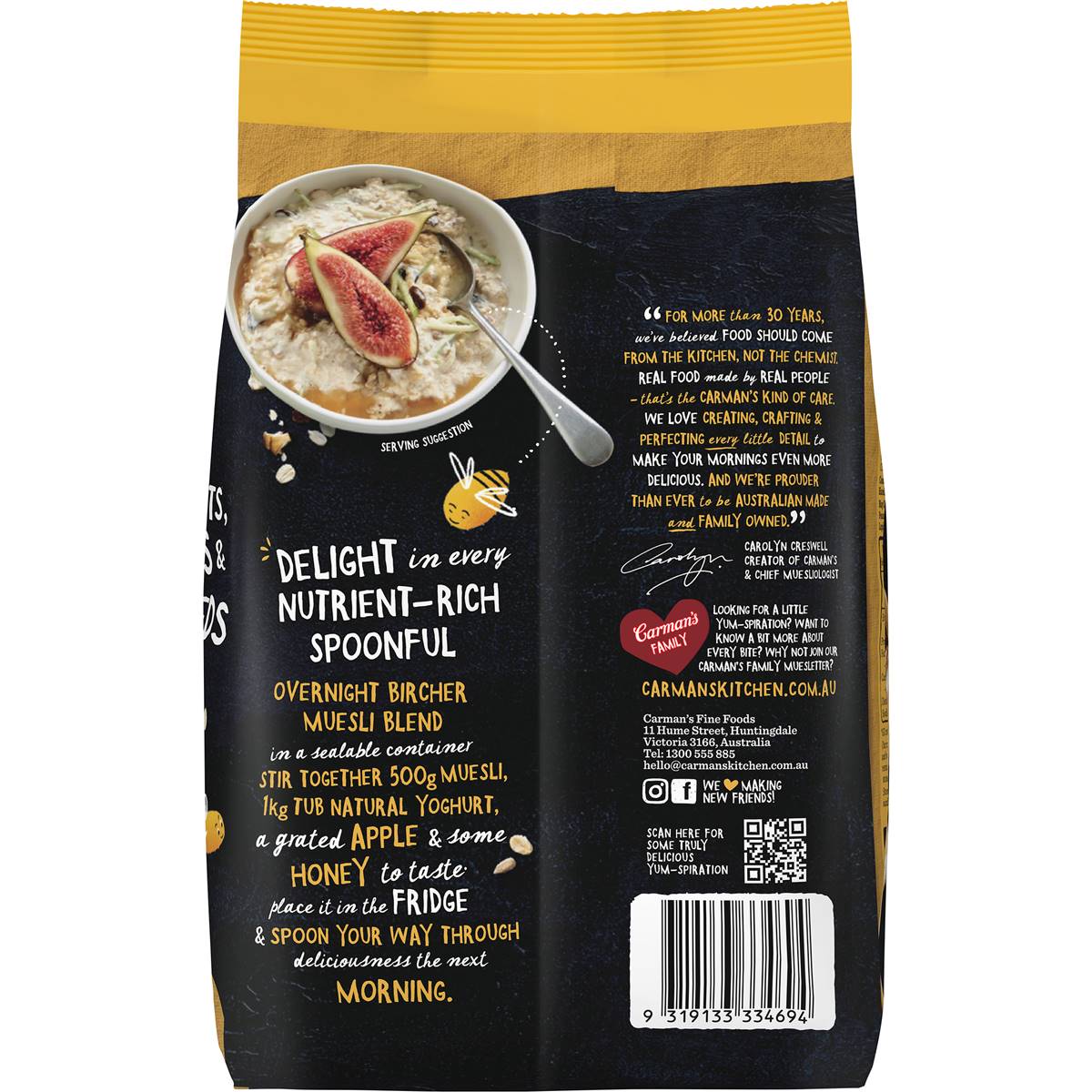 Carman's Muesli Natural Bircher 875g