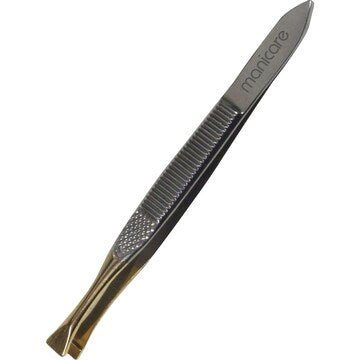 Manicare Flat Tweezer Gold Tipped each