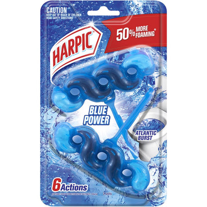 Harpic Blue Power Atlantic Burst Toilet Cleaner Block 2 Pack