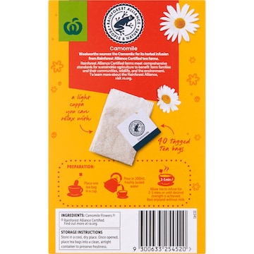 Woolworths Camomile Tea 40 pack