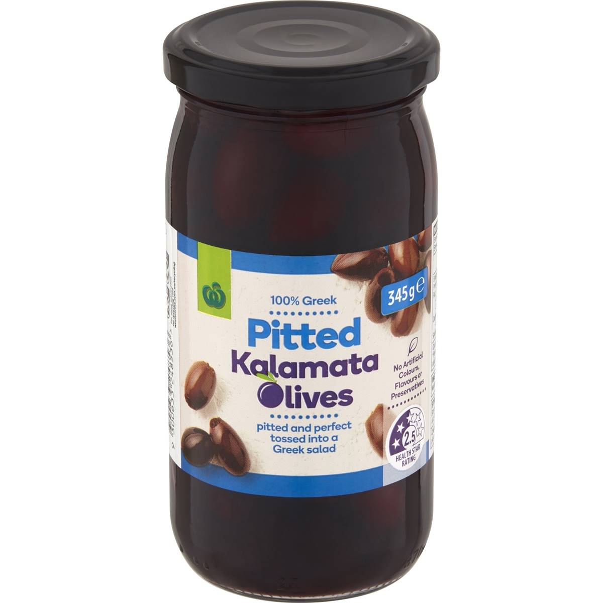 Woolworths Pitted Kalamata Olives 345g