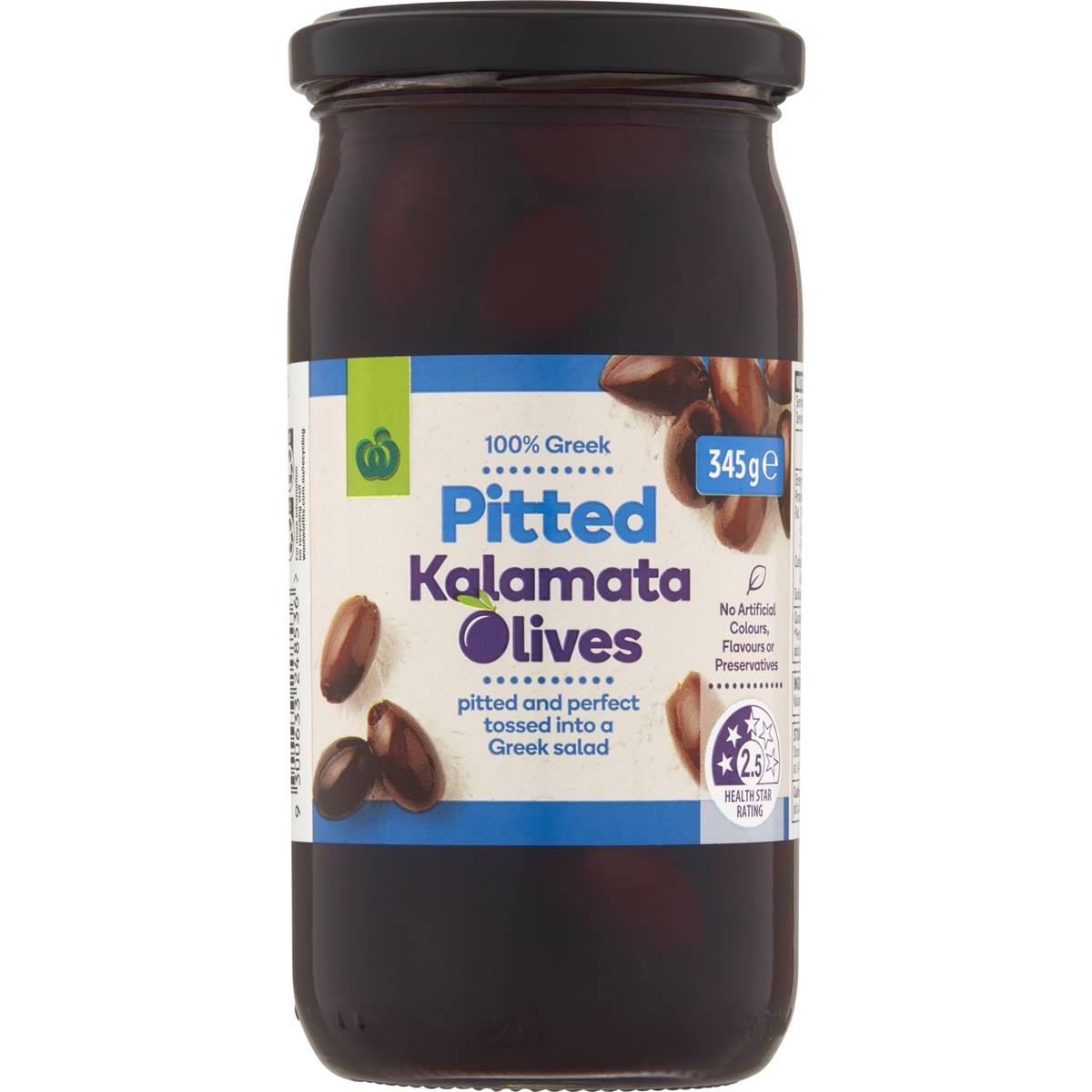 Woolworths Pitted Kalamata Olives 345g