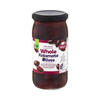 Woolworths Whole Kalamata Olives 350g