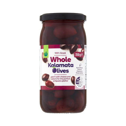 Woolworths Whole Kalamata Olives 350g
