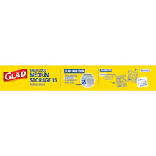 Glad Resealable Medium Storage Bags 15 pack