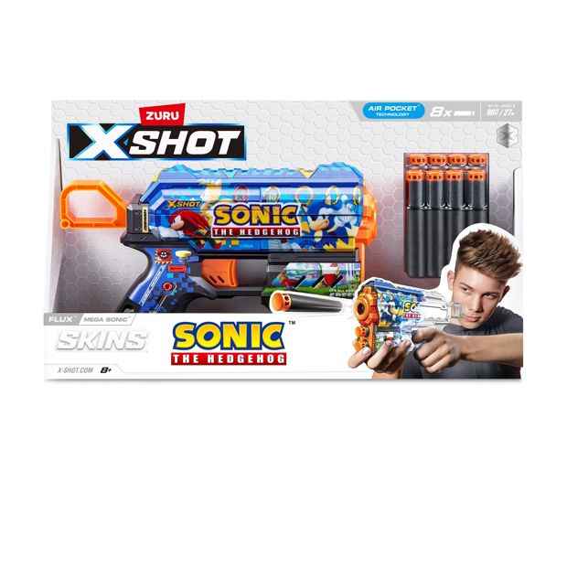 XSHOT Skins Flux Blaster - Mega Sonic Skin (8 Darts) by ZURU - Assorted*