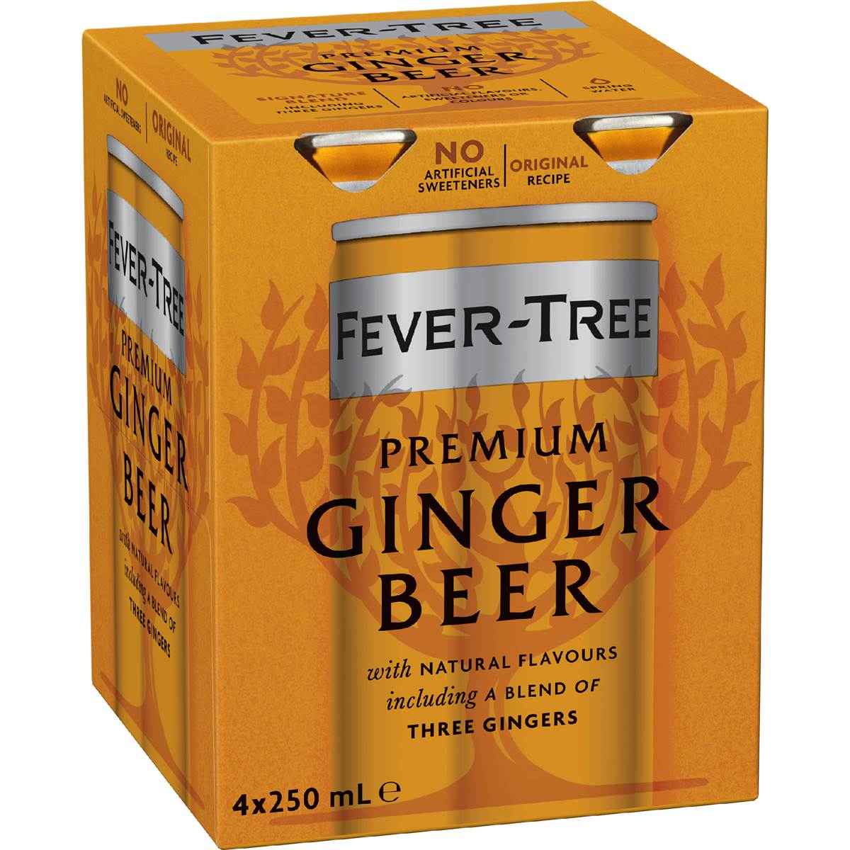 Fever-Tree Premium Ginger Beer 250mL x 4 pack