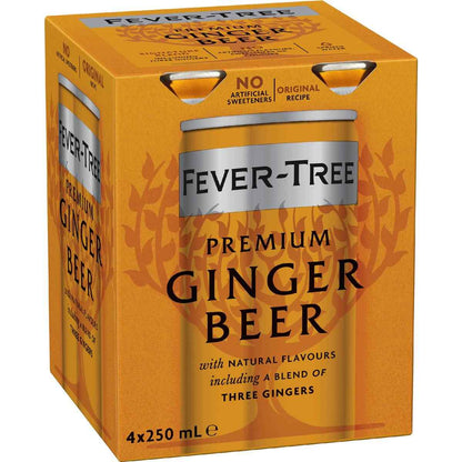 Fever-Tree Premium Ginger Beer 250mL x 4 pack