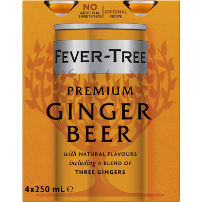 Fever-Tree Premium Ginger Beer 250mL x 4 pack