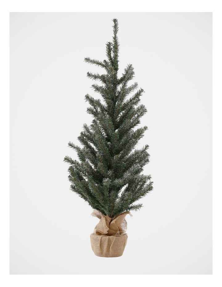 Eucalyptus Christmas Table Top Tree in Hessian Pot