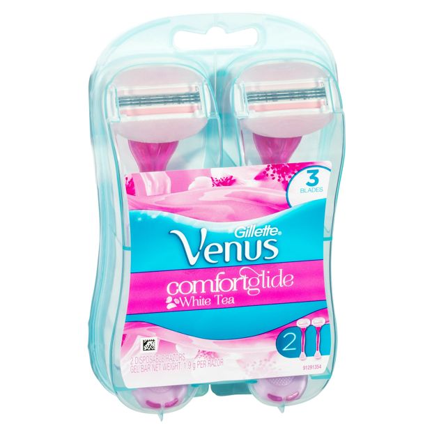 Gillette Venus 2 in 1 Razor Plus Shave Gel Bars - 2 Pack